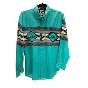 VTG Roper Native American Button Down Collar Western Yoke Back Long Sleeves USA